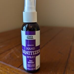 Guru Nanda Hand Sanitizer Spray True Lavender 100% Pure Essential Oil 2 fl. oz.
